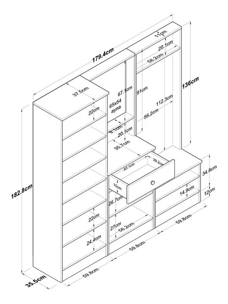 Předsíňová stěna Maui M2 (bílá)