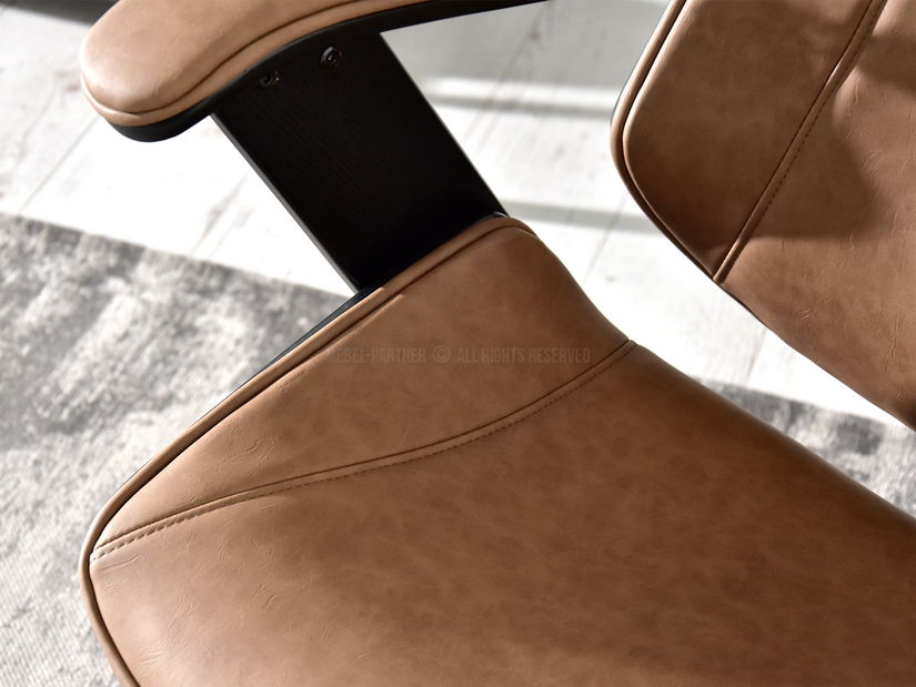 Křeslo Franc (tmavě hnědá + černá)