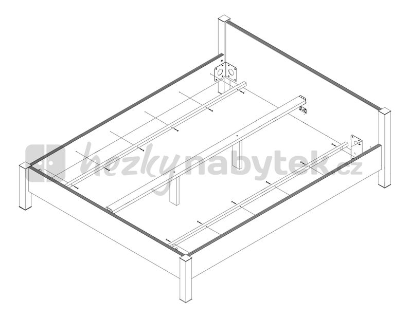 Manželská postel 180 cm BRW FANTAZJA