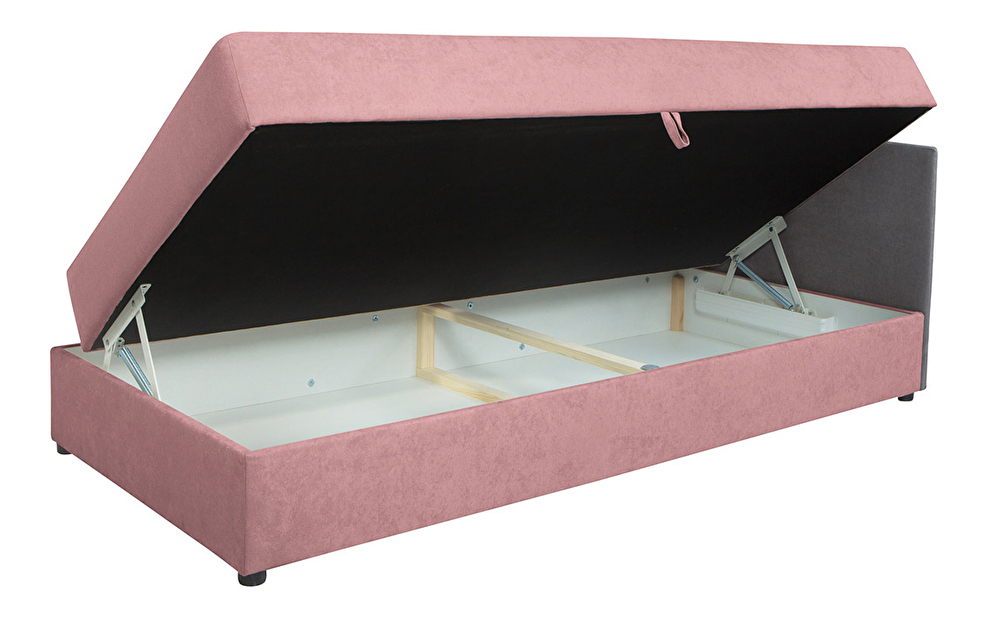 Jednolůžková postel (válenda) 90 cm BRW Kelo LBKMU (růžová) (P) *výprodej