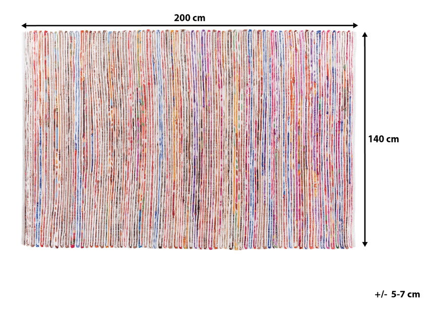Koberec 200 cm Bartica (světle červená)