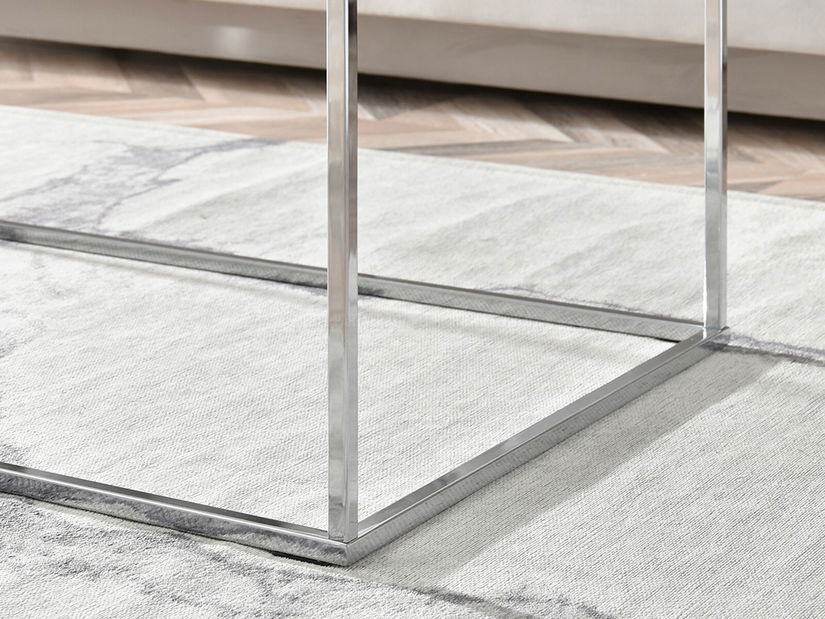 Konferenční stolek Bella Xl (bílá + chromová)