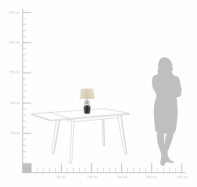 Stolní lampa Vilnius (černá)