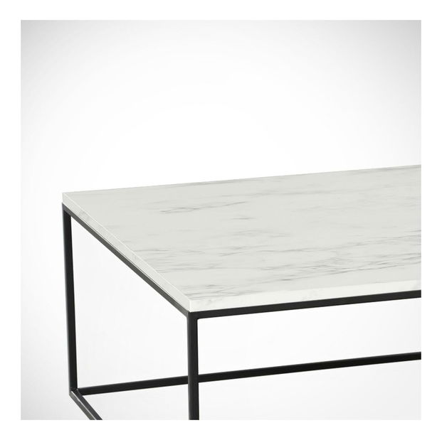 Konferenční stolek Poline (bílá + černá)