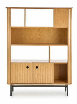 Regál Sommer REG2 (dub přírodní + černá)