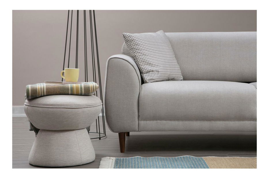 Rohová sedačka Imagetta (P) (béžová + ořech)