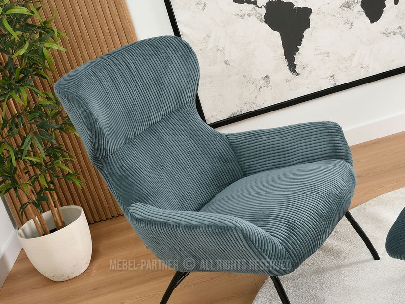 Křeslo Condor (tyrkysová + černá)