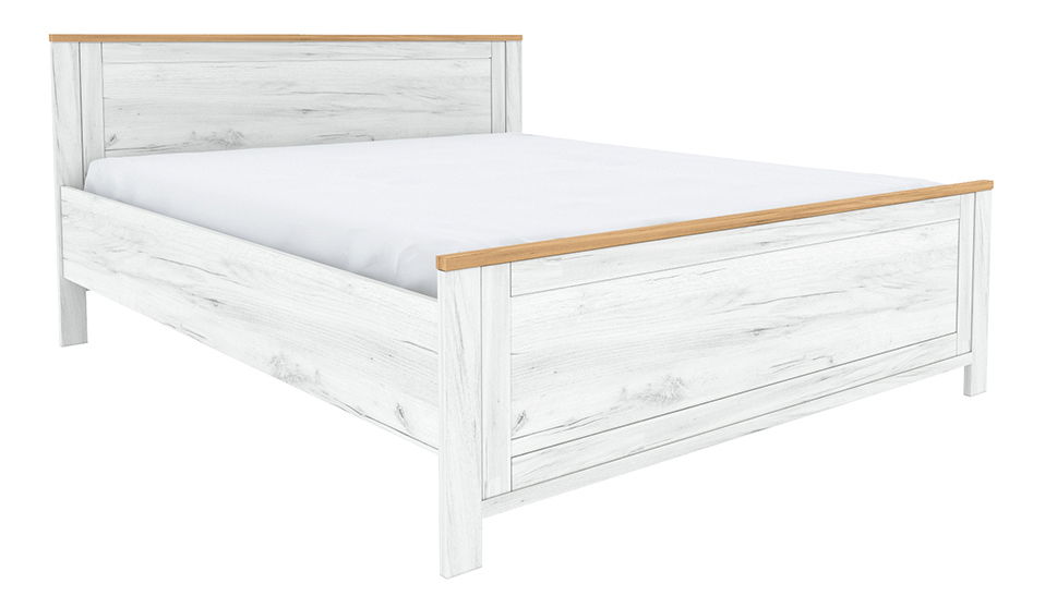 Manželská postel 160 cm Soleus Z2 (dub craft zlatý + dub craft bílý)