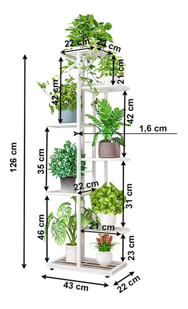 Stojan na květy Beaumont (bílá)