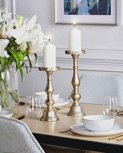 Set 2 svícnů Cubala (zlatá)