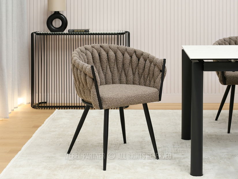 Židle Roza (světlohnědá + černá)