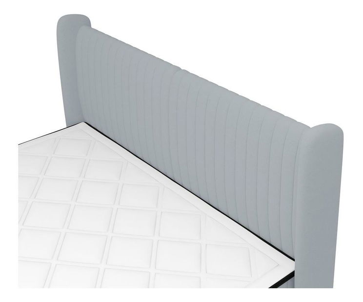 Manželská kontinentální postel 160 cm Dalmo 160 (s roštem) (s úl. prostorem) (grafit + černá)