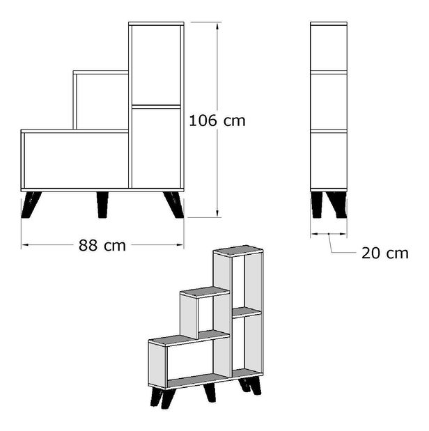 Regál Nisae (bílá)
