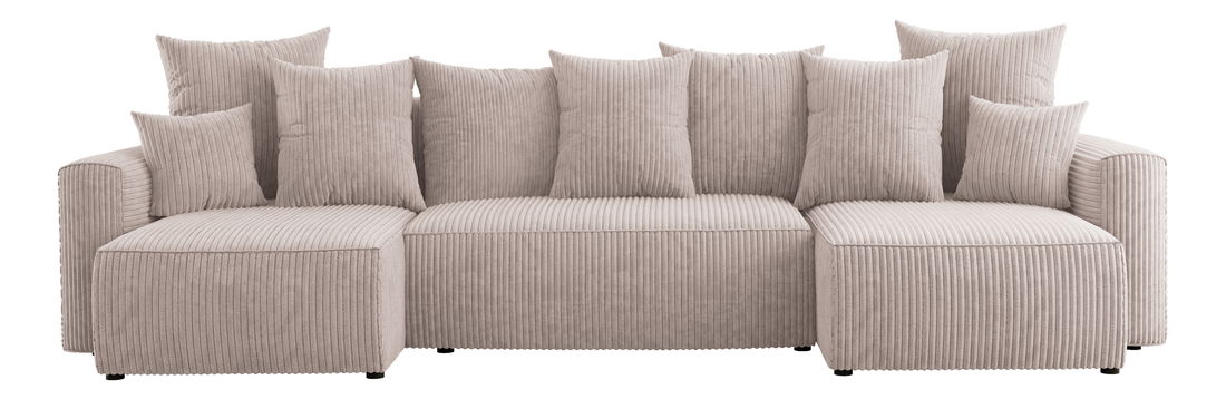 Rohová sedačka Denia U (mléčná) (P)