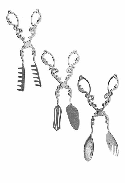 Sada kleští (3 ks.) Pompi (stříbrná)