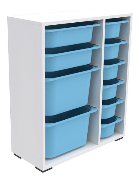 Organizér na hračky Dremonka 10 (modrá + bílá)