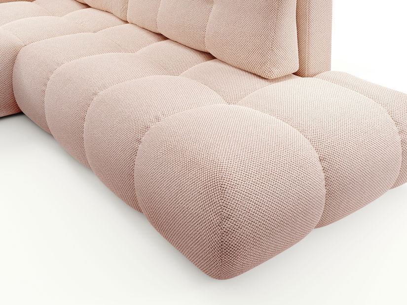 Rohová sedací souprava Sopran (pudrová) (L)