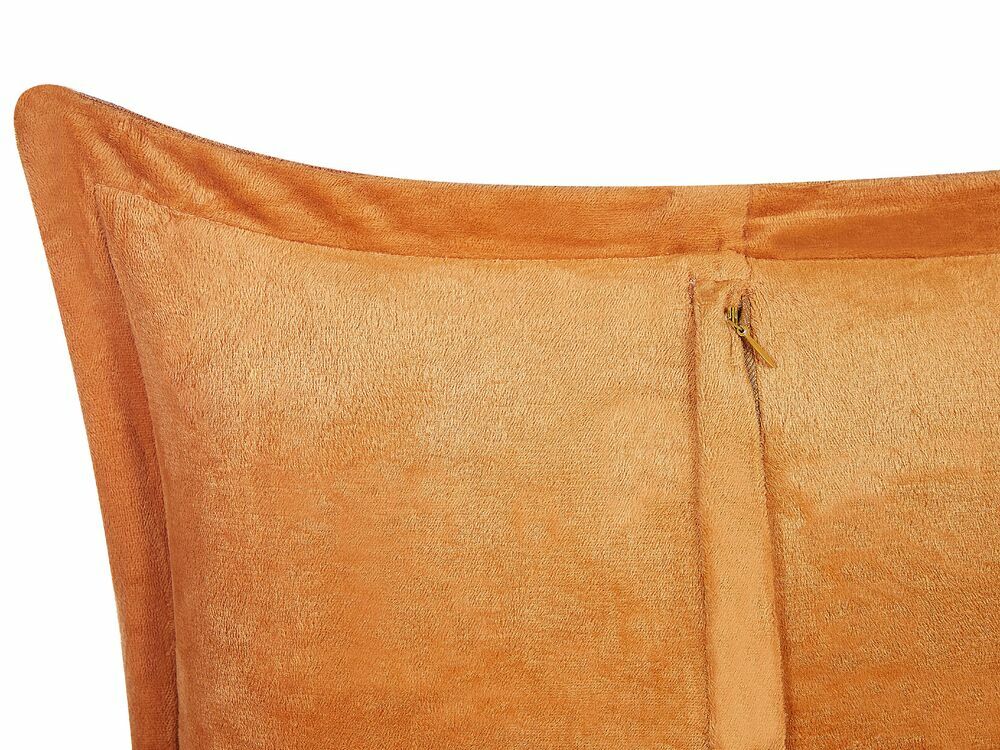 Sada 2 ozdobných polštářů 47 x 27 cm Zinny (oranžová)