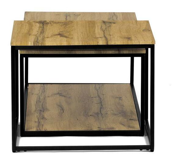 Set 2 konferenčních stolků Crearse (dub divoký)