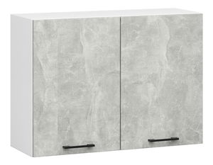 Horní kuchyňská skříňka Ozara W80 H580 (bílá + beton)