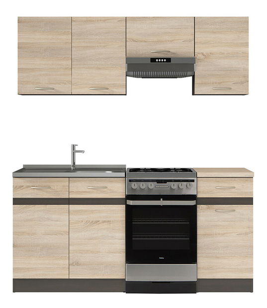 Kuchyňe BRW Junona line 170 cm (Wenge + Dub sonoma) *výprodej