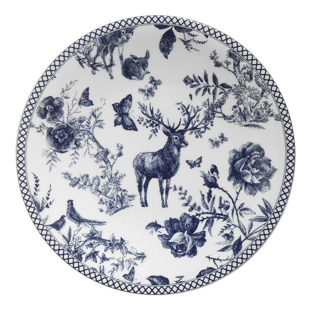 Jídelní souprava (24 ks.) Zaren (modrá + bílá)