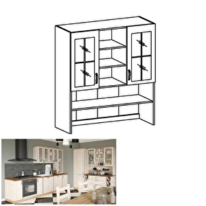 Kuchyňská vitrína (nadstavba) Regnar K120