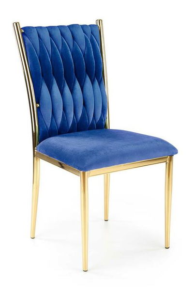 Jídelní židle Kimiko (tmavě modrá + zlatá)