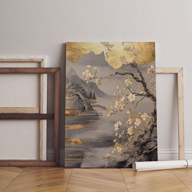 Obraz Hama 3 (dub safírový + antracit) 50 x 70 cm