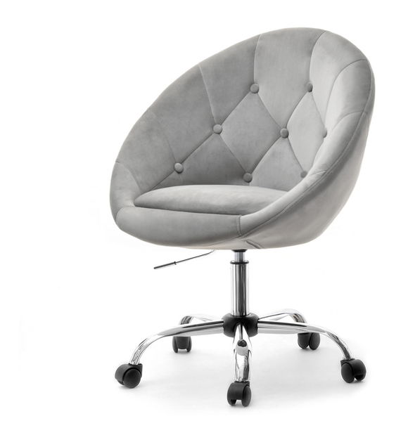 Křeslo Lush 4 (šedá + chromová)