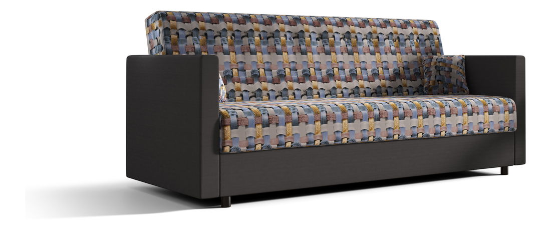 Pohovka trojsedačka Momentum (tmavě šedá + vícebarevné)