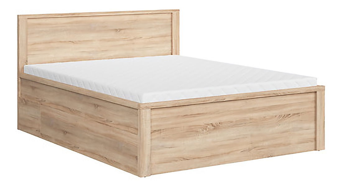 Manželská postel 160 cm BRW Kaspian LOZ/160/T (dub sonoma)