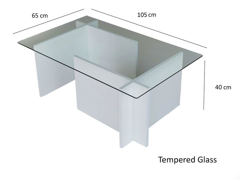 Konferenční stolek Elizei (bílá) *bazar