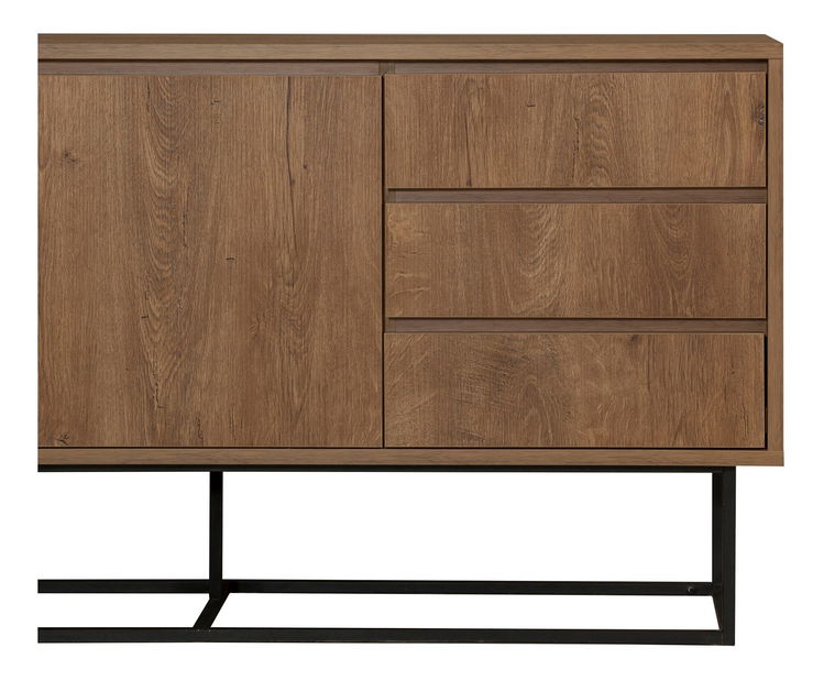 Souprava nábytku do obývacího pokoje Laxi 2 (ořech + černá)