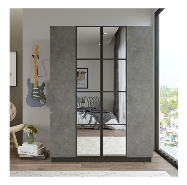 Šatní skříň Hammel2 (antracit + šedá)