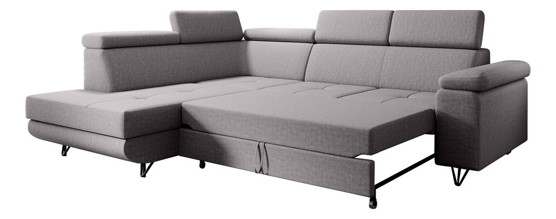 Rozkládací sedací souprava Jopo (světle šedá) (L) 