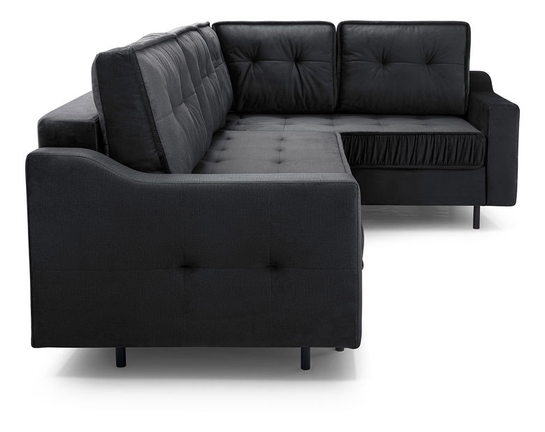 Rohová sedací souprava Aisha (černá) (L)
