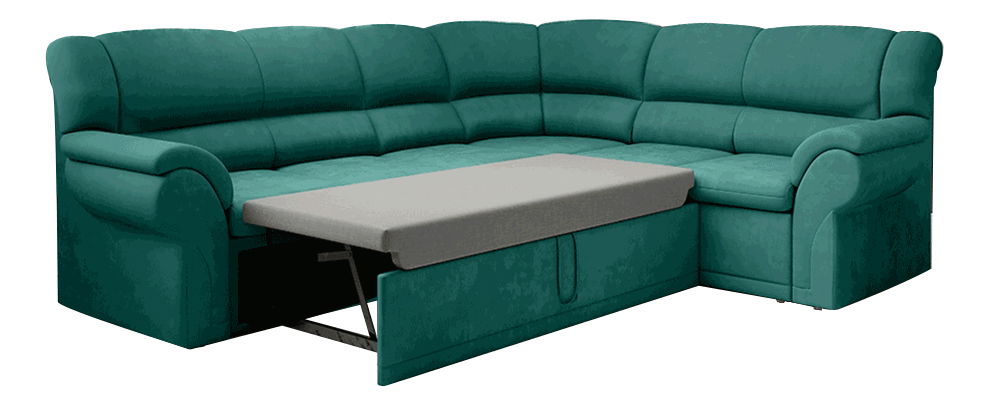 Rohová sedačka Kenfast (smaragdová) (P)