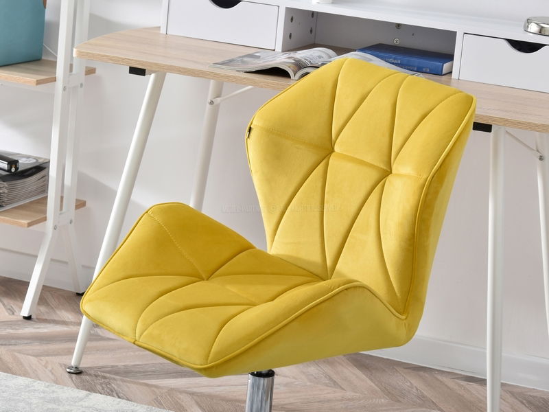 Křeslo Velma M (žlutá + chromová)