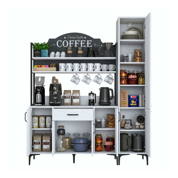 Set kuchyňských skříněk Jenaretta 49 (bílá + černá)