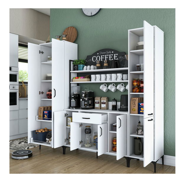 Set kuchyňských skříněk Jenaretta 50 (bílá + černá)