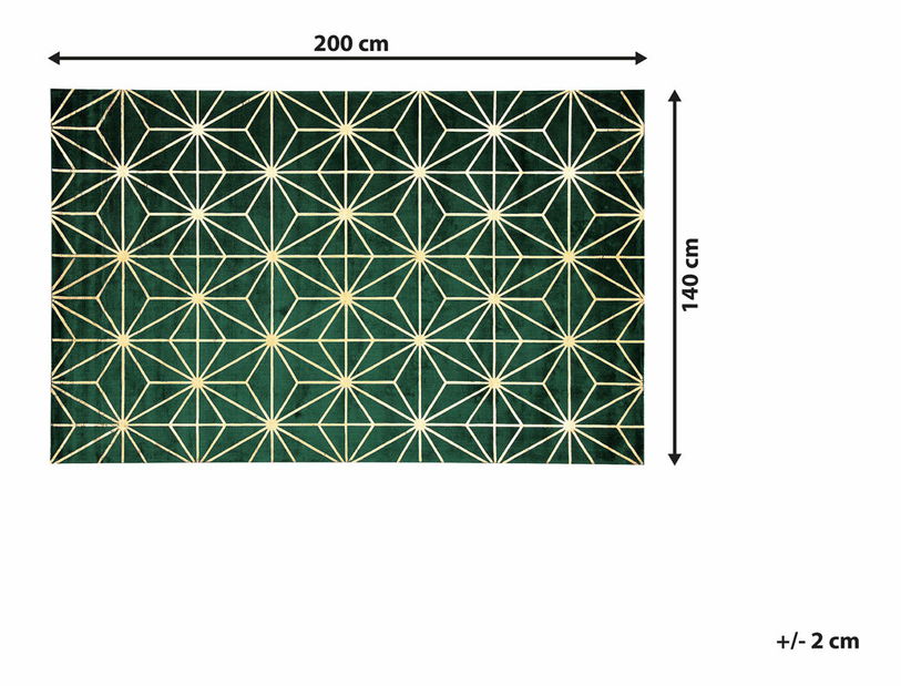 Koberec 140x200 cm SILBE (látka) (zelená)