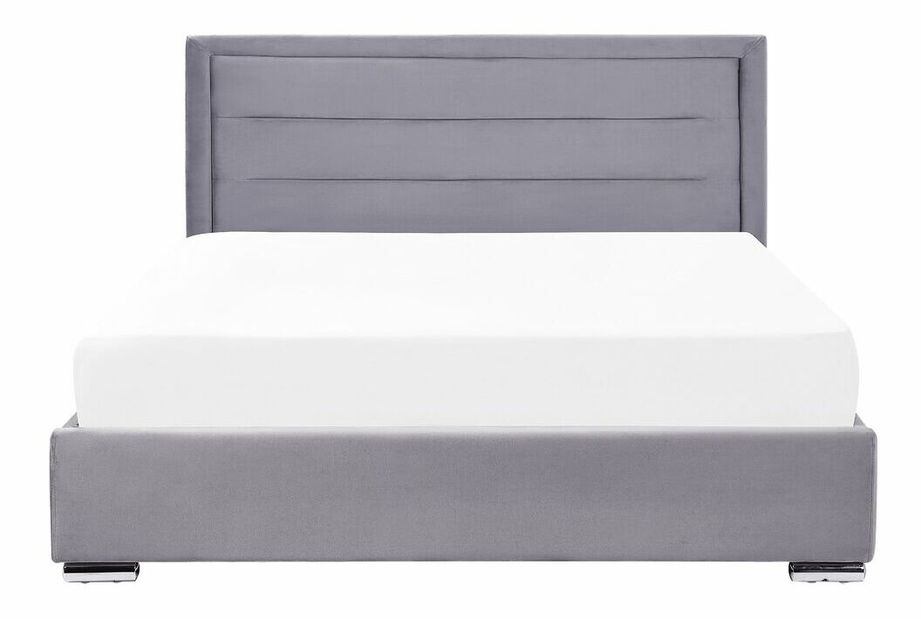 Manželská postel 160 cm Ruthine (šedá) (s roštem a úložným prostorem)