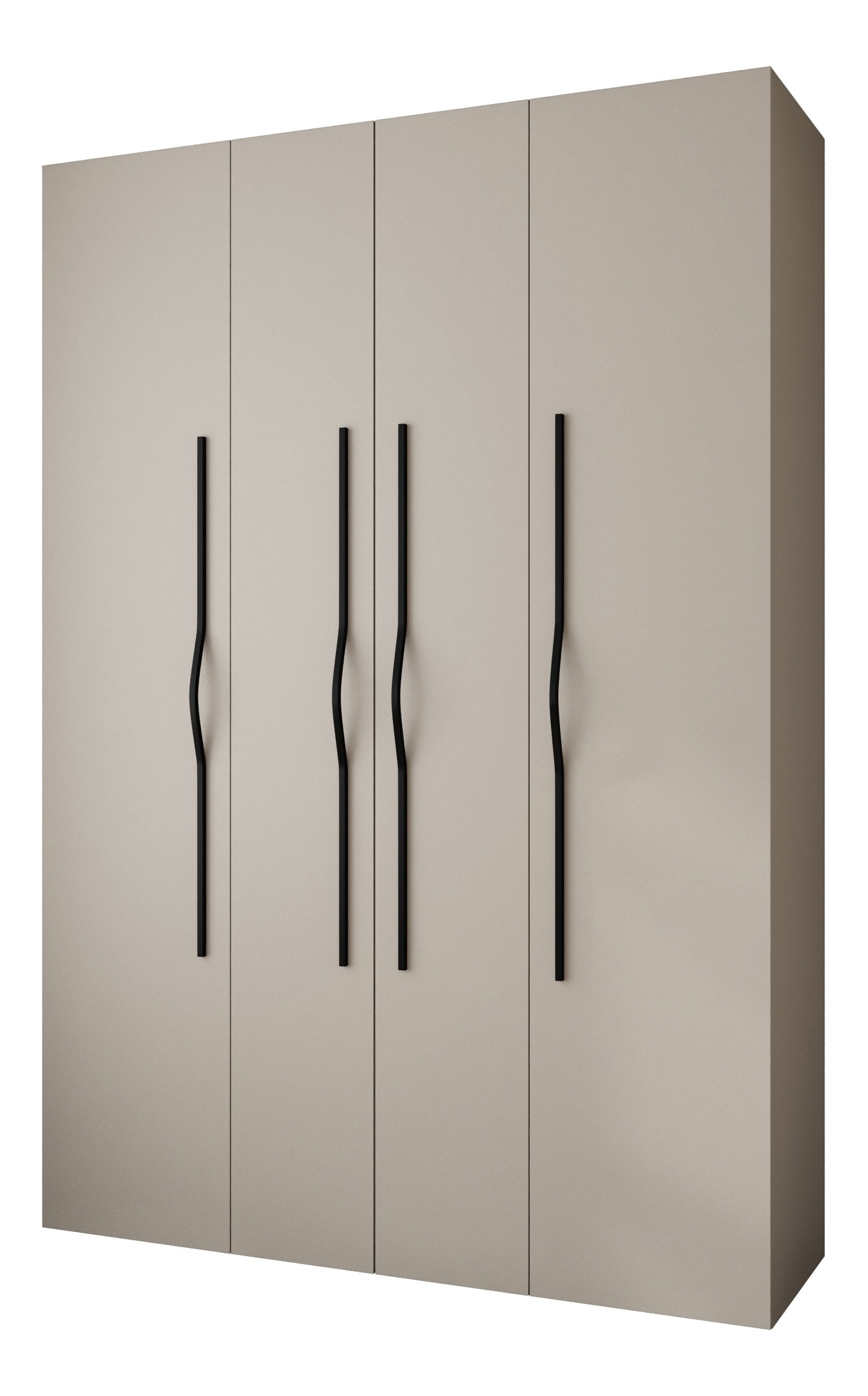 Šatní skříň 170 cm Carmela 50-2 (kašmír + černá)