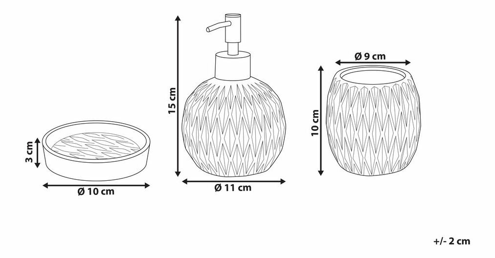 Koupelnové doplňky Brigido (červená)