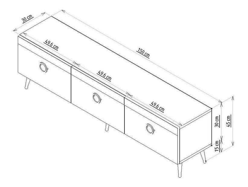 TV stolek/skříňka Vidipo (ořech)