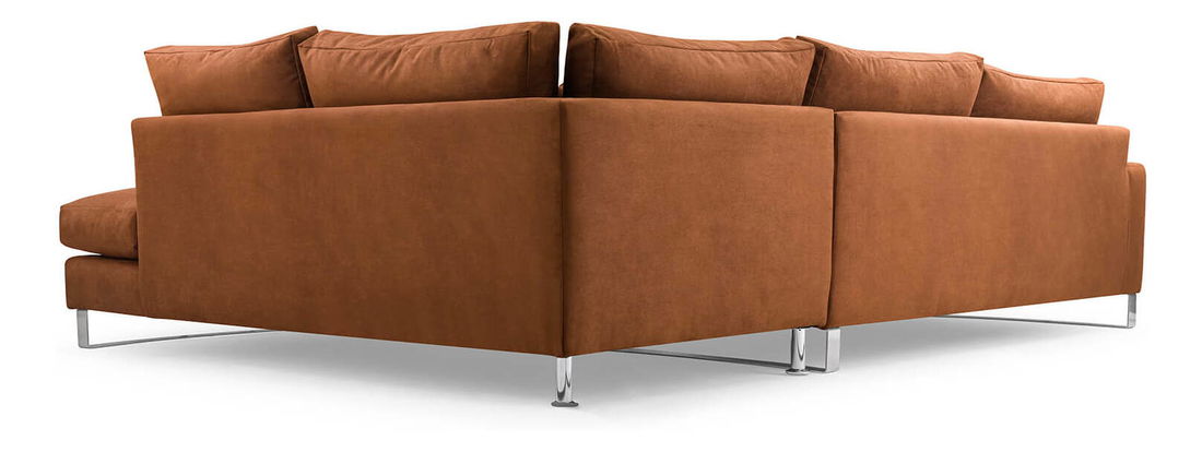 Rohová sedací souprava Cristal (hnědá) (P)