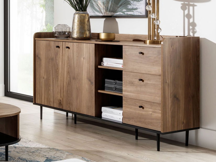 Komoda Percival PC1 (černá + brandy castello)