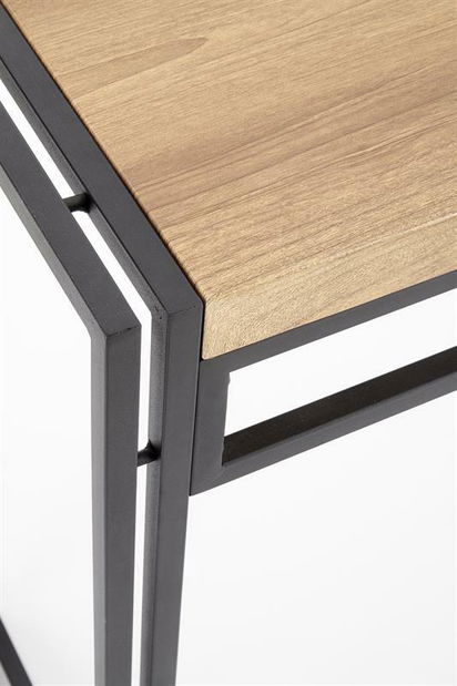 Psací stolek Booker (přirodně dřevo + černá)