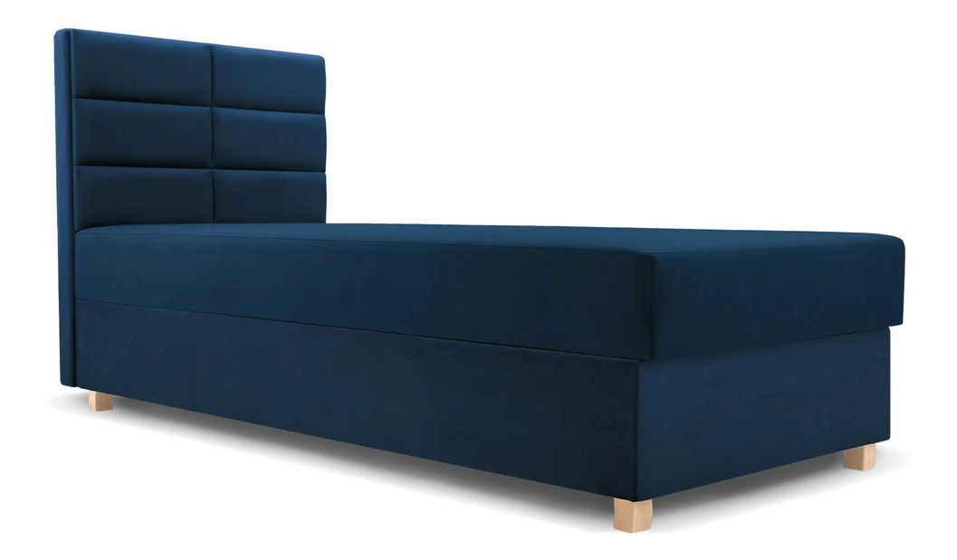  Jednolůžková postel 80 cm Picasso I (tmavě modrá) (s úl. prostorem a matrací)